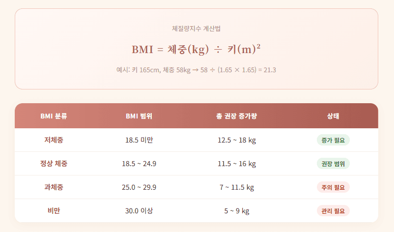체질량지수 계산법